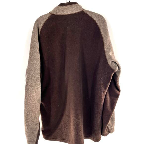 vintage Patagonia men's two tone capilene fleece quarter zip brown tan XL - Picture 2 of 4